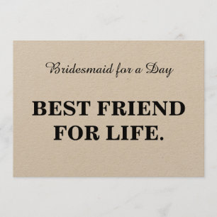 Will you be my bridesmaid? Kraft Invitation