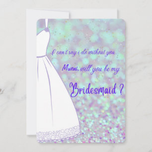 Will You Be My Bridesmaid Maid of Honour Invitation