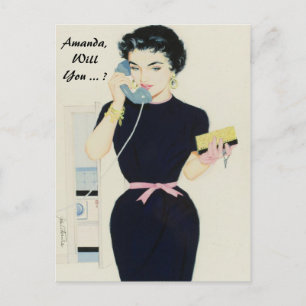 will you be my bridesmaid,maid of honour... invitation postcard
