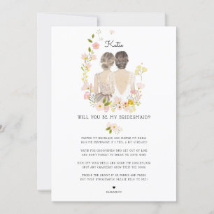 Will you be my Bridesmaid/Maid of Honour Proposal Invitation