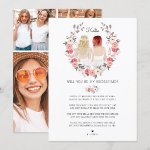 Will you be my Bridesmaid/Maid of Honour Proposal  Invitation