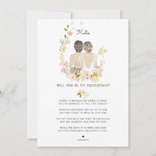 Will you be my Bridesmaid/Maid of Honour Proposal Invitation