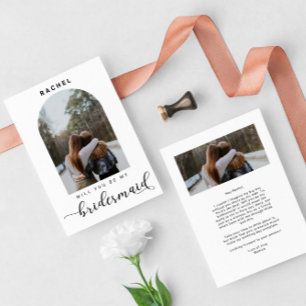 Will you be my Bridesmaid Minimalist Photo Modern