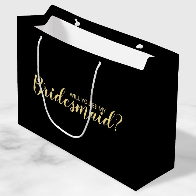 Will You Be My Bridesmaid? Modern Proposal Large Gift Bag (Creator Uploaded)