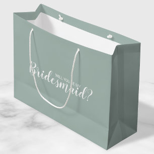 Will You Be My Bridesmaid? Modern Proposal Large Gift Bag