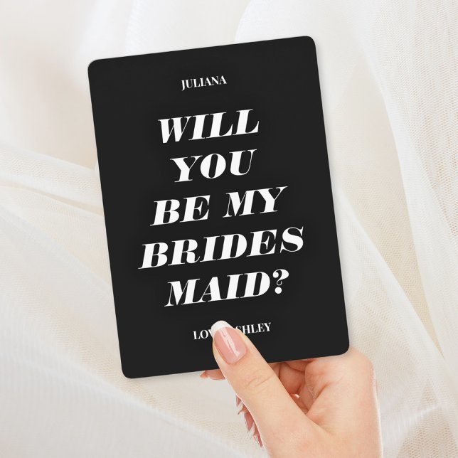 Will You Be My Bridesmaid? Modern Text Invitation (Creator Uploaded)