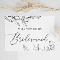 Will You Be My Bridesmaid | Olive Elegant Script