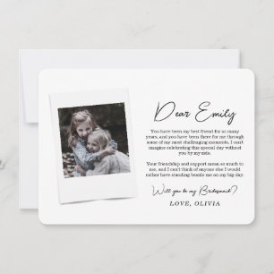 Will You Be My Bridesmaid Photo Bridal Proposal Invitation