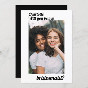 Will You Be My Bridesmaid Photo Personalised Invitation