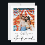 Will You Be My Bridesmaid Photo Proposal Card<br><div class="desc">This is a modern minimal themed photo bridesmaid proposal card featuring an elegant timeless design. Edit most wording and all colours to make this minimal bridesmaid proposal fit your event needs and personal style. Just select "edit using design tool" on toolbar :)</div>