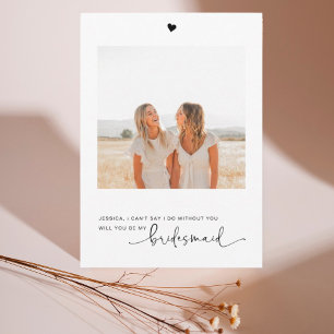 Will You Be My Bridesmaid Photo Proposal Card