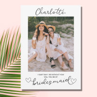 Will You Be My Bridesmaid Photo Proposal Card