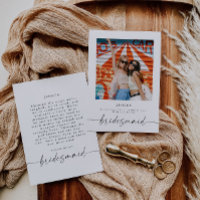 Will You Be My Bridesmaid Photo Proposal Card