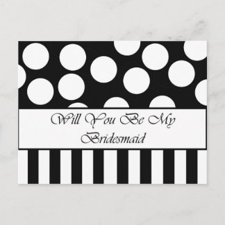 Will You Be My Bridesmaid Postcard