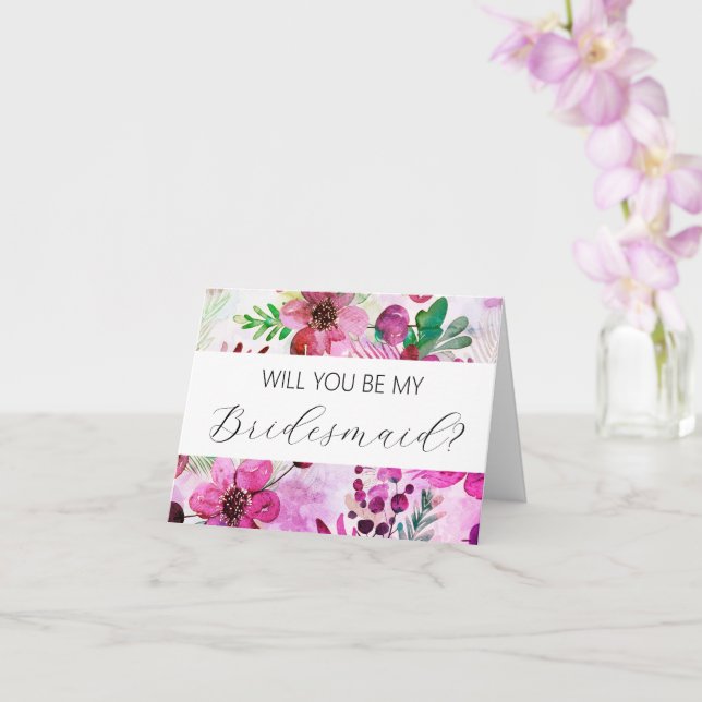 Will you be my Bridesmaid proposal card (Orchid)