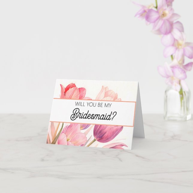 Will you be my Bridesmaid proposal card (Orchid)