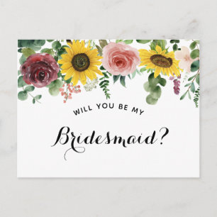 "Will you be my bridesmaid?" proposal card