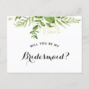"Will you be my bridesmaid?" proposal card