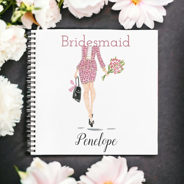 Will you be my Bridesmaid Proposal Fashion Chic Notebook (Creator Uploaded)