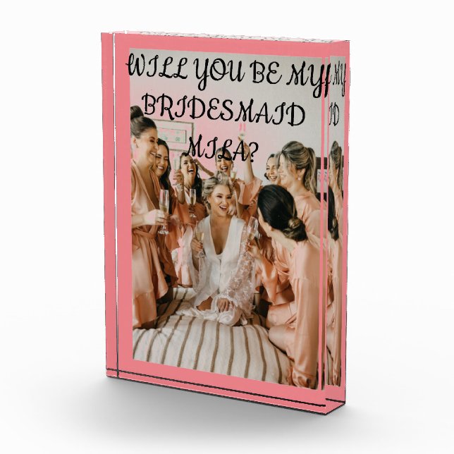 WILL YOU BE MY BRIDESMAID PROPOSAL INVITATION PHOTO BLOCK (Right)