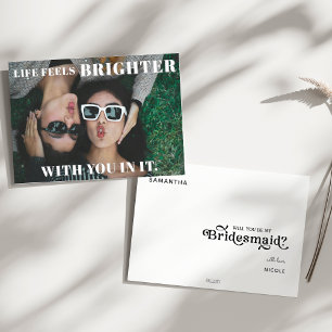 Will you be my bridesmaid Proposal photo  Invitation