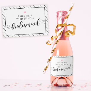 Will you be my bridesmaid proposal Sparkling Wine  Label
