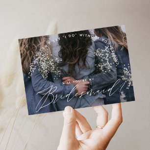 Will You Be My Bridesmaid? Rose Gold & Blush Invit Invitation