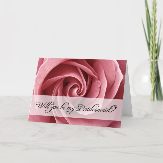 will you be my bridesmaid? : roses invitation (Front)