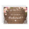 Will You Be My Bridesmaid Rustic Floral Lace