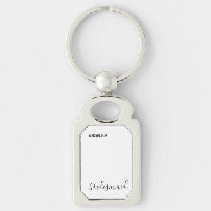 Will you be my bridesmaid simple pastel pink gold key ring