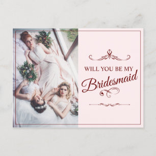 Will You Be My Bridesmaid? Three Lying Bridesmaids Announcement Postcard