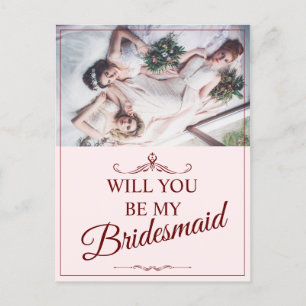 Will You Be My Bridesmaid? Three Lying Bridesmaids Holiday Postcard