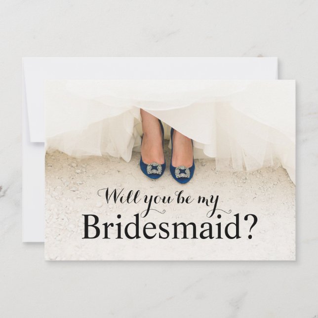 Will you be my Bridesmaid Wedding Dress Invitation (Front)