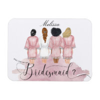 will you be my bridesmaid wedding robes elegant