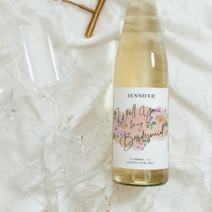 Will You Be My Bridesmaid? Wine Label