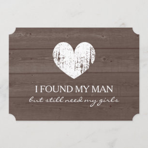 Will you be my bridesmaid wood grain request cards