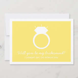 Will You Be My Bridesmaid? Yellow Ring Card