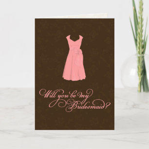 Will you be my Bridesmaid? YOUR Colour & Chocolate Invitation