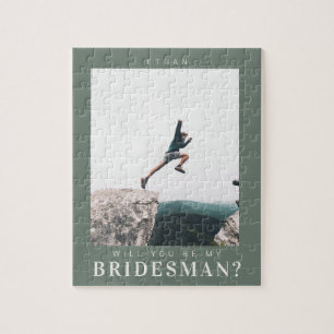 Will you be my Bridesman Minimalist Photo Modern Jigsaw Puzzle