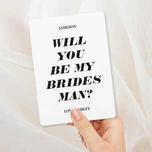 Will You Be My Bridesman? Modern Text Invitation