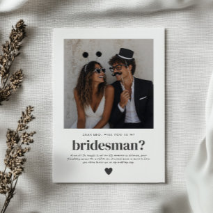 Will You Be My Bridesman Photo Proposal Invitation