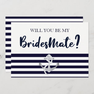 Will You Be My Bridesmate Bridesmaid Card