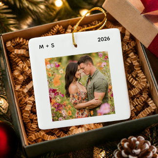 Will You Be My Copilot Pilot Engagement Christmas Ceramic Ornament