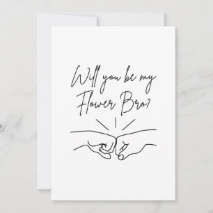 Will You be my Flower Bro- Fist Bump Invitation