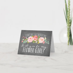 Will You Be My Flower Girl Bridesmaid Invitation