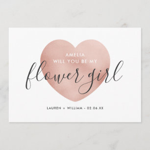 Will You Be My Flower Girl Card - Glittered
