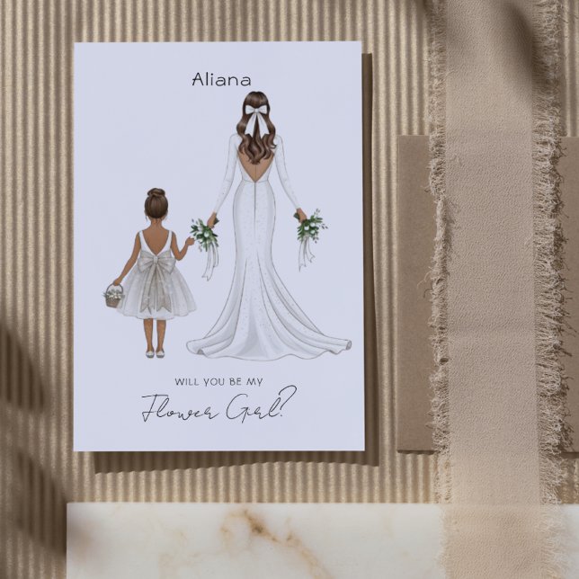 Will You Be My Flower Girl? Custom Illustration Invitation (Creator Uploaded)