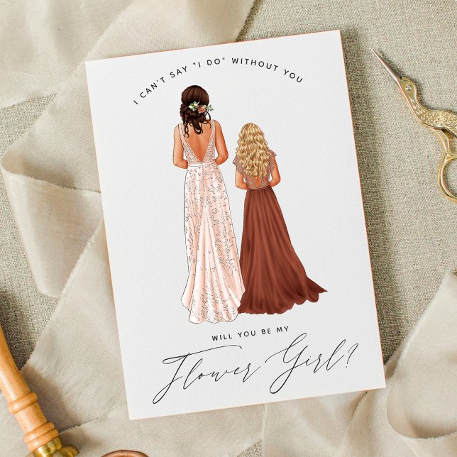 Will You Be My Flower Girl? Girls in Gowns Invitat Invitation (Creator Uploaded)