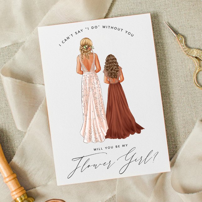 Will You Be My Flower Girl? Girls in Gowns Invitat Invitation (Creator Uploaded)