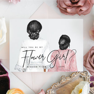 Will you be my Flower Girl? Girls in Robes Invitat Invitation